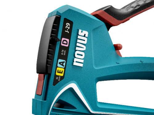 Capsator profesional tip tacker Novus J-29, capsare cu sarma plata si subtire, robust